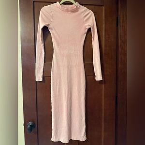 YFB Young Fabulous and Broke Pink Distressed Maxi Dress XS